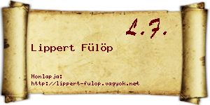 Lippert Fülöp névjegykártya